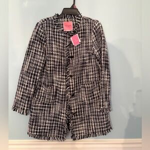 Kate Spade Monochrome Tweed Jacket